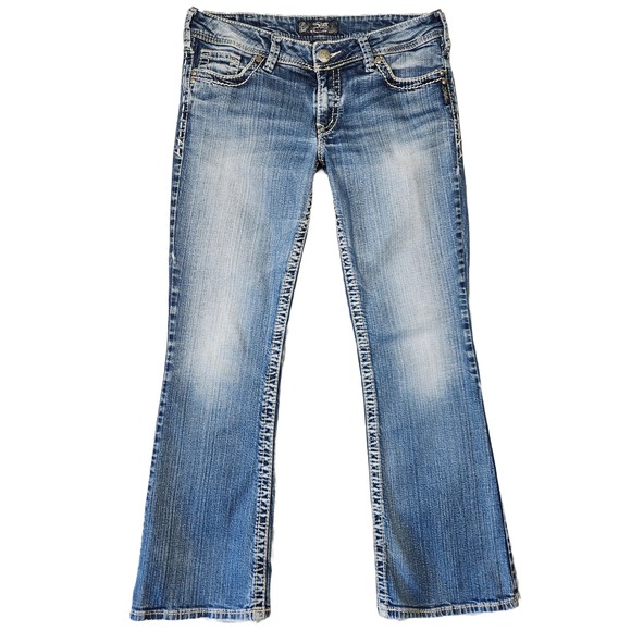 Silver Jeans Women 31 Bootcut Flare Thick Stitch Western Cowgirl Preppy Everyday - Picture 1 of 8